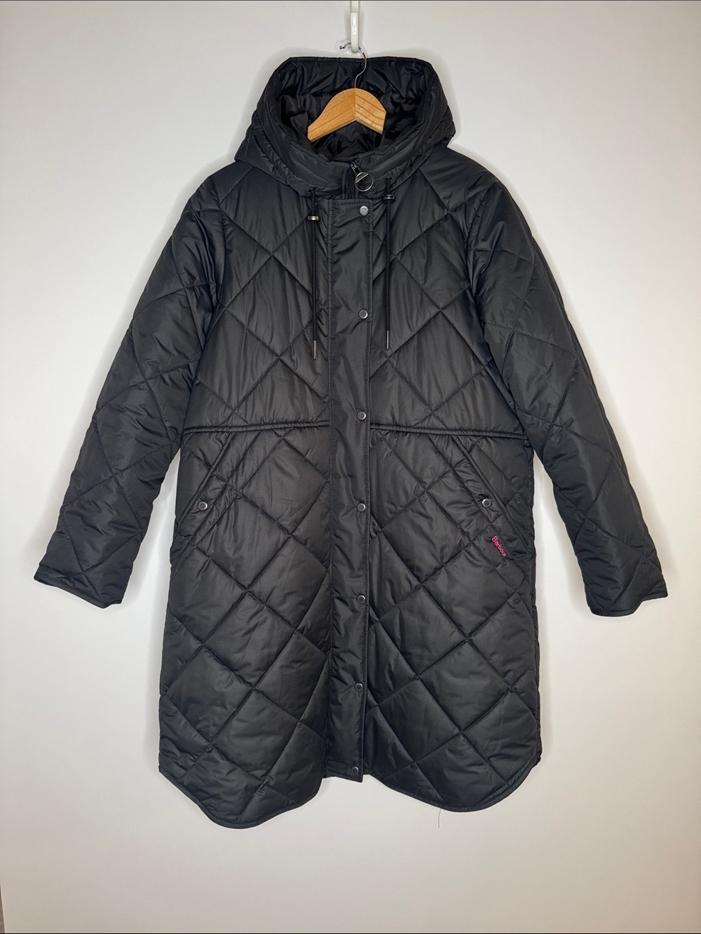 Barbour Avery Quilted Jacket in Black - Size 8